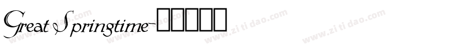 Great Springtime字体转换